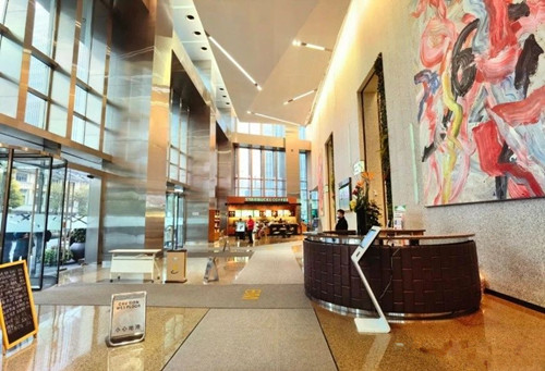 宝矿洲际商务中心办公楼大堂实景图