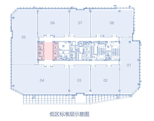 该上海写字楼出租房屋平面图