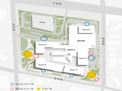 上海荟聚办公楼C-D-E栋布局图