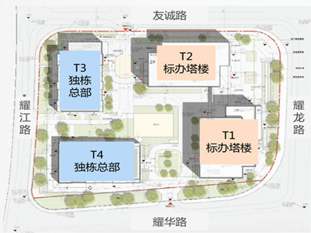 世博耀华商务中心办公房楼栋分布图