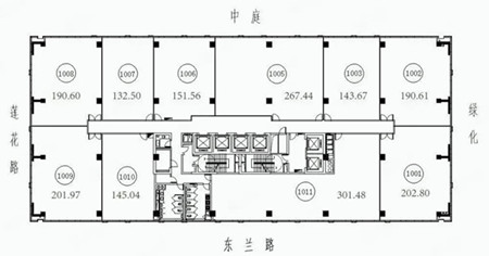 宏汇莲花广场办公楼平面户型图
