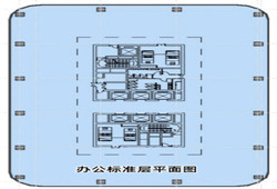 环科路1455号写字楼标准层平面图