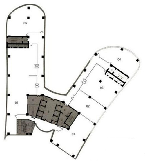双鸽大厦办公楼平面户型图