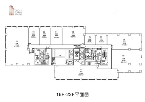 福州路318号写字楼平面户型图