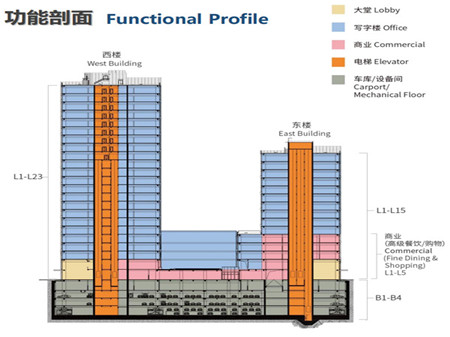 天潼路229号写字间功能剖面图
