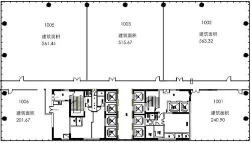 耀元路58号办公楼平面户型图