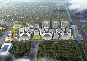 上海虹桥bu中心独栋办公楼效果图