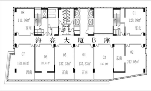 中江路118弄12号B座写字楼平面户型图