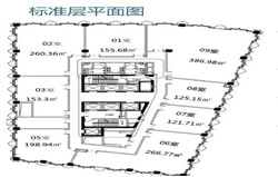 商务楼标准层平面户型图