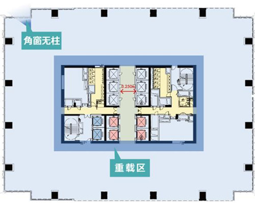天荟云洲写字楼平面户型图
