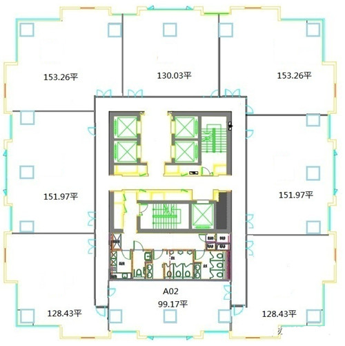 永华大厦办公楼平面户型图
