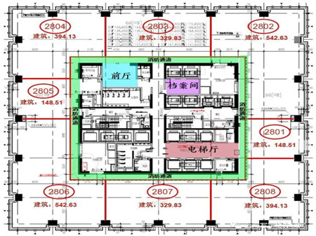 上海工银大厦写字楼平面户型图