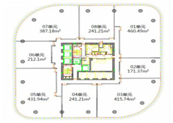 世纪大道1192号办公楼出租房源楼层平面图