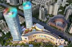 上海办公室出租，地上由办公楼及裙房组成