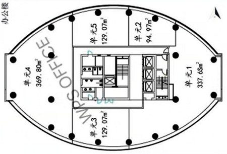 永银大厦商务楼平面户型图